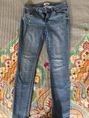 Sonoma Blue Skinny Jeans with Subtle Distress